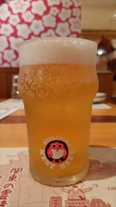 乾杯のビールは常陸野ネストビール「だいだいエール」。木内酒造さんは世界で日本のお酒を販売している素敵な酒造です。