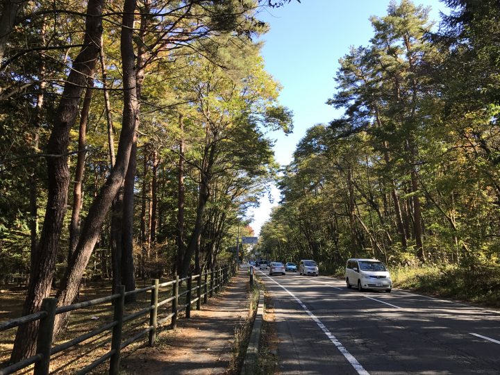 山中湖への道中